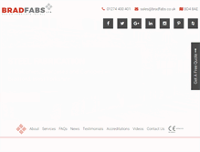 Tablet Screenshot of bradfabs.co.uk